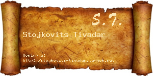 Stojkovits Tivadar névjegykártya